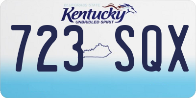 KY license plate 723SQX
