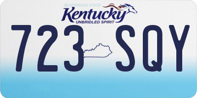 KY license plate 723SQY