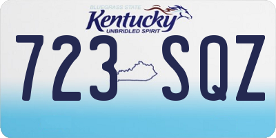 KY license plate 723SQZ