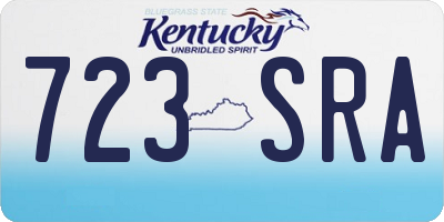 KY license plate 723SRA
