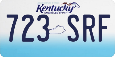 KY license plate 723SRF