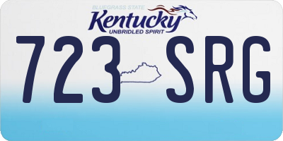 KY license plate 723SRG