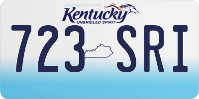 KY license plate 723SRI