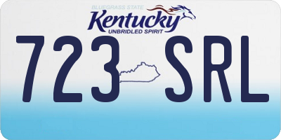 KY license plate 723SRL