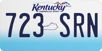 KY license plate 723SRN