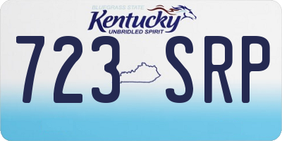KY license plate 723SRP