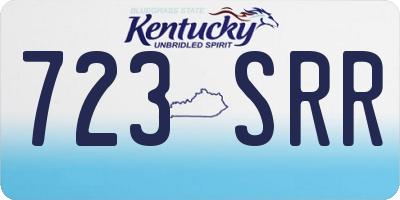 KY license plate 723SRR