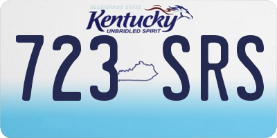KY license plate 723SRS