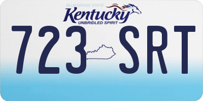KY license plate 723SRT