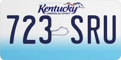 KY license plate 723SRU