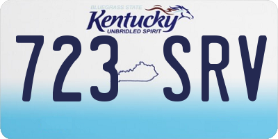 KY license plate 723SRV