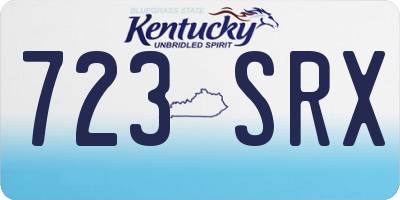 KY license plate 723SRX