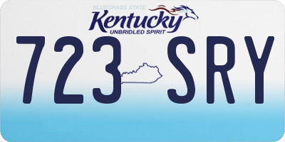 KY license plate 723SRY