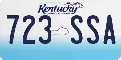 KY license plate 723SSA