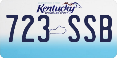 KY license plate 723SSB