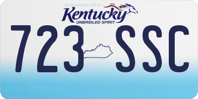 KY license plate 723SSC