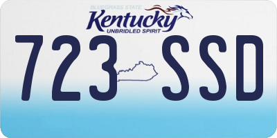 KY license plate 723SSD