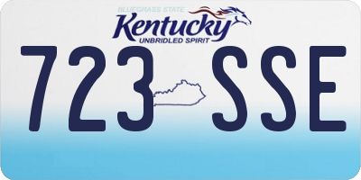 KY license plate 723SSE