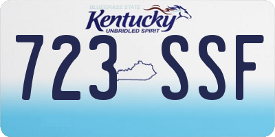 KY license plate 723SSF