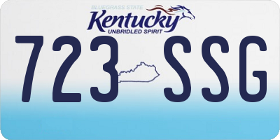KY license plate 723SSG