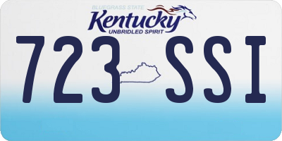 KY license plate 723SSI