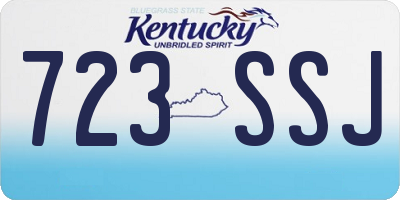 KY license plate 723SSJ
