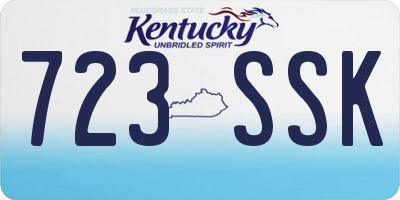 KY license plate 723SSK