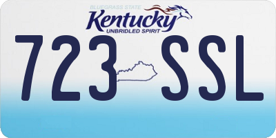 KY license plate 723SSL