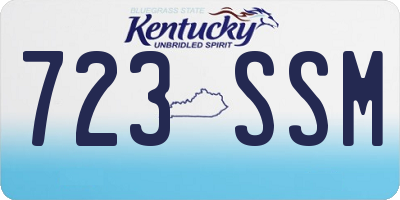 KY license plate 723SSM