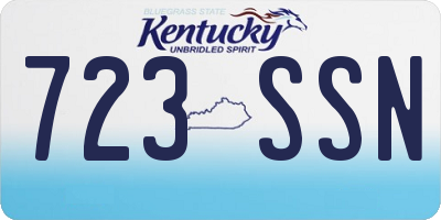 KY license plate 723SSN