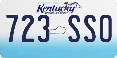 KY license plate 723SSO