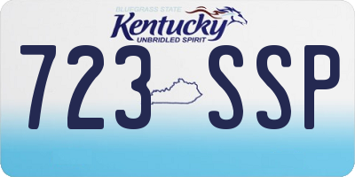 KY license plate 723SSP