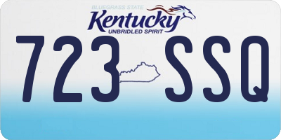 KY license plate 723SSQ
