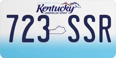 KY license plate 723SSR