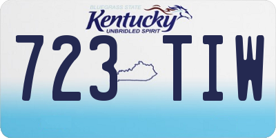 KY license plate 723TIW