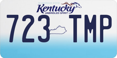 KY license plate 723TMP