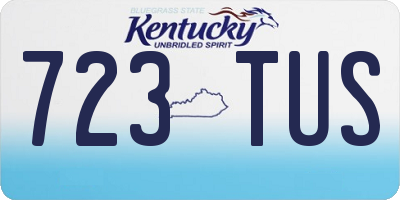 KY license plate 723TUS