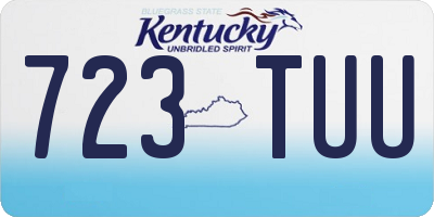 KY license plate 723TUU