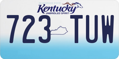 KY license plate 723TUW