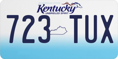 KY license plate 723TUX