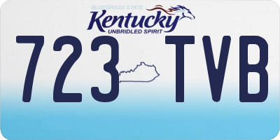 KY license plate 723TVB