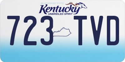 KY license plate 723TVD