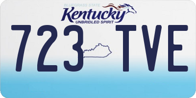 KY license plate 723TVE
