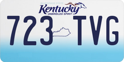 KY license plate 723TVG