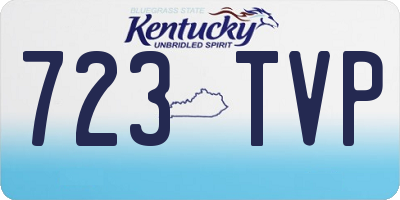 KY license plate 723TVP