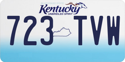KY license plate 723TVW