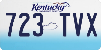 KY license plate 723TVX