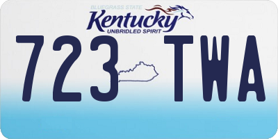 KY license plate 723TWA