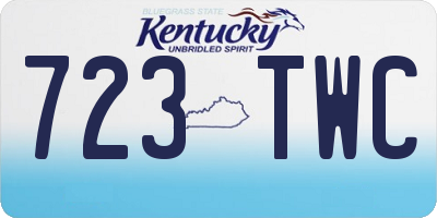 KY license plate 723TWC