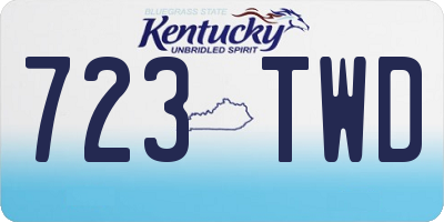 KY license plate 723TWD